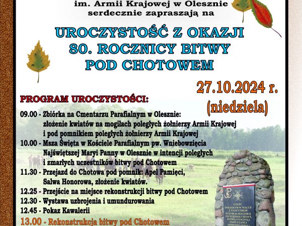 80 ROCZNICA BITWY POD CHOTOWEM